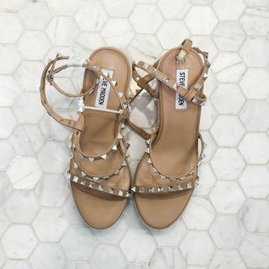 Steve Madden Mali Tan Wedges Size 9.5 NWT